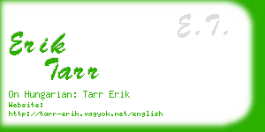 erik tarr business card